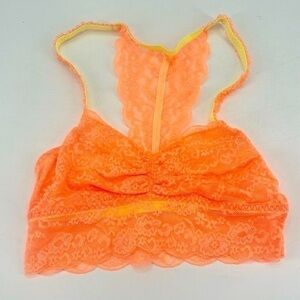 UEC Pink orange lace bralette size XS